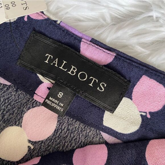 Talbots Wrap Around Side Button Midi Skirt New Leaf Print Lined Womens Size 8 - Picture 9 of 11